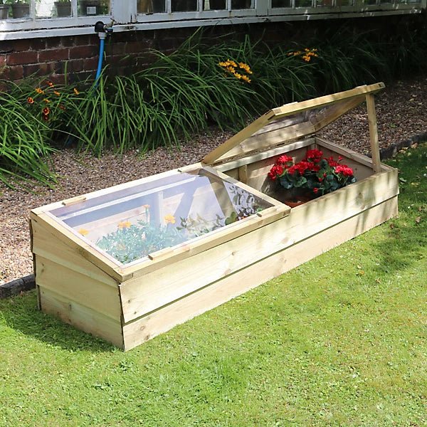 Zest 4 Leisure 1.7m Large Wooden Cold Frame - Old Railway Line Garden Centre