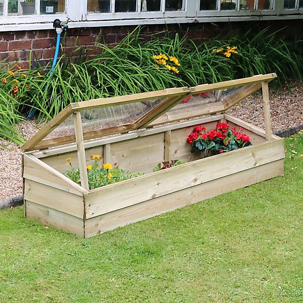 Zest 4 Leisure 1.7m Large Wooden Cold Frame - Old Railway Line Garden Centre