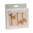 Ziggle Baby Baby Cotton Muslin Washcloths 4 Pack - Neutral Highland Cow - Old Railway Line Garden Centre