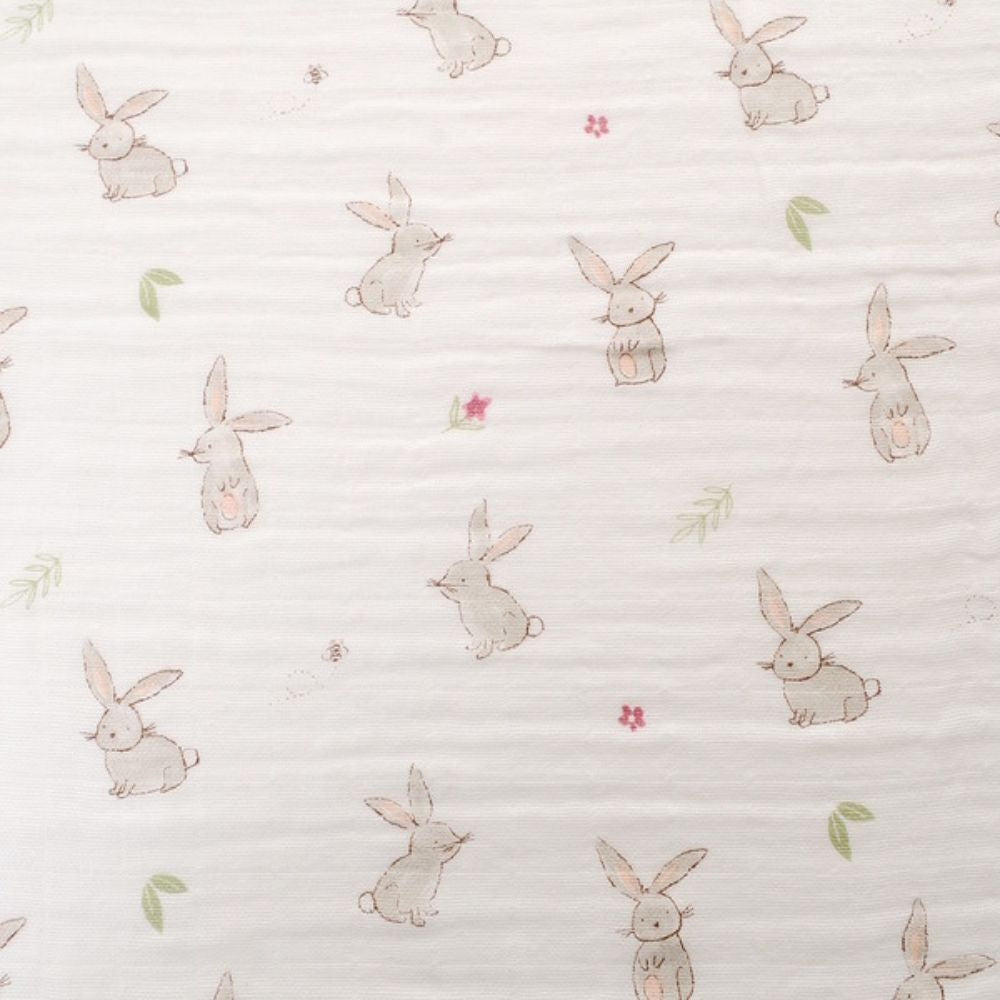 Ziggle Baby Cotton Muslin Bunnies Washcloths 4 Pack