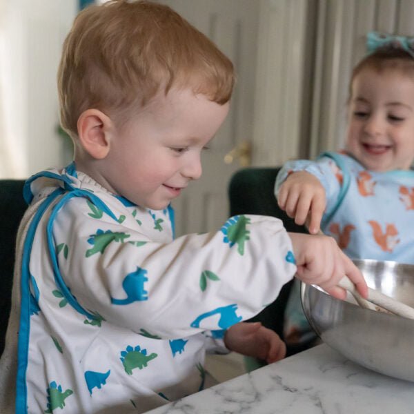 Ziggle Baby Coverall Feeding Bib Dinosaur - Old Railway Line Garden Centre