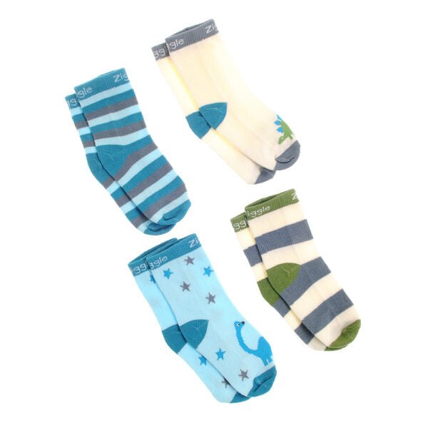 Ziggle Baby Dinosaur Boxed Sock Set (6 - 12months) - Old Railway Line Garden Centre