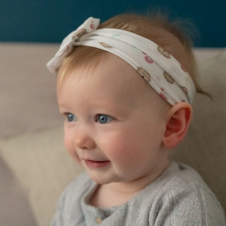 Ziggle Baby Hedgehog Top Bow Turban Headband - Old Railway Line Garden Centre