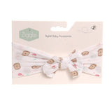 Ziggle Baby Hedgehog Top Bow Turban Headband - Old Railway Line Garden Centre