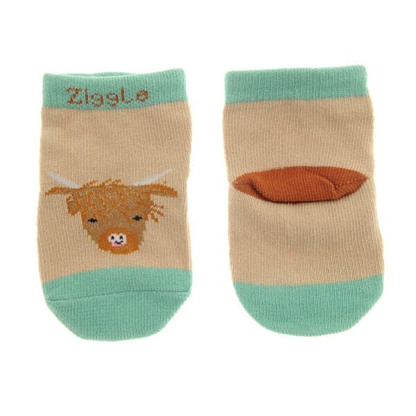 Ziggle Baby Highland Cow Leggings and Socks Set (0 - 6months) - Old Railway Line Garden Centre