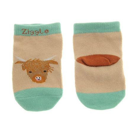 Ziggle Baby Highland Cow Leggings and Socks Set (0 - 6months) - Old Railway Line Garden Centre