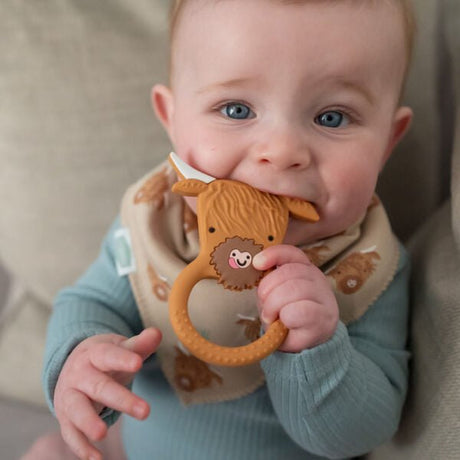 Ziggle Baby Highland Cow Print Bib - Old Railway Line Garden Centre