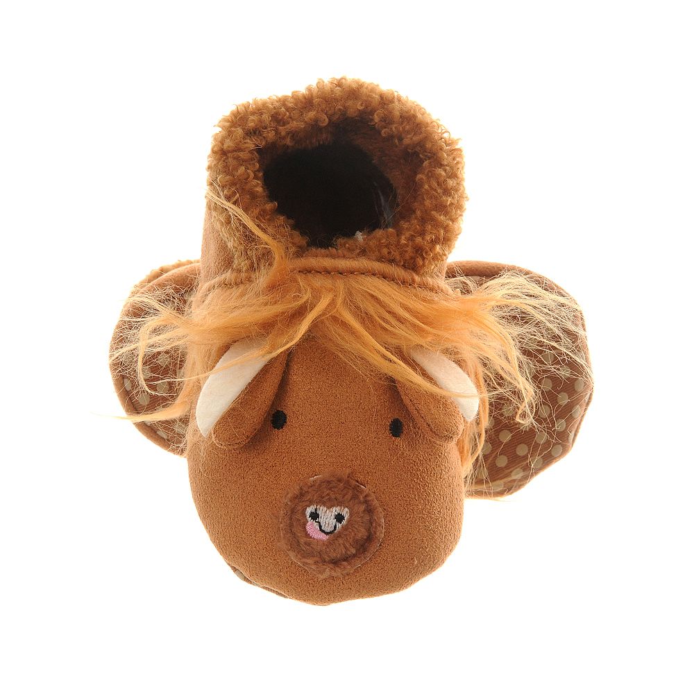 Ziggle Baby Highland Cow Slippers 6-12 Months