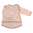 Ziggle Baby Pink Bunnies Coverall Feeding Bib - Old Railway Line Garden Centre