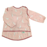 Ziggle Baby Pink Bunnies Coverall Feeding Bib