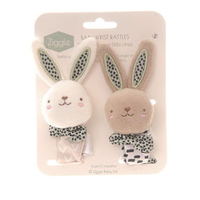 Ziggle Baby Plush Wrist Rattles - Old Railway Line Garden Centre