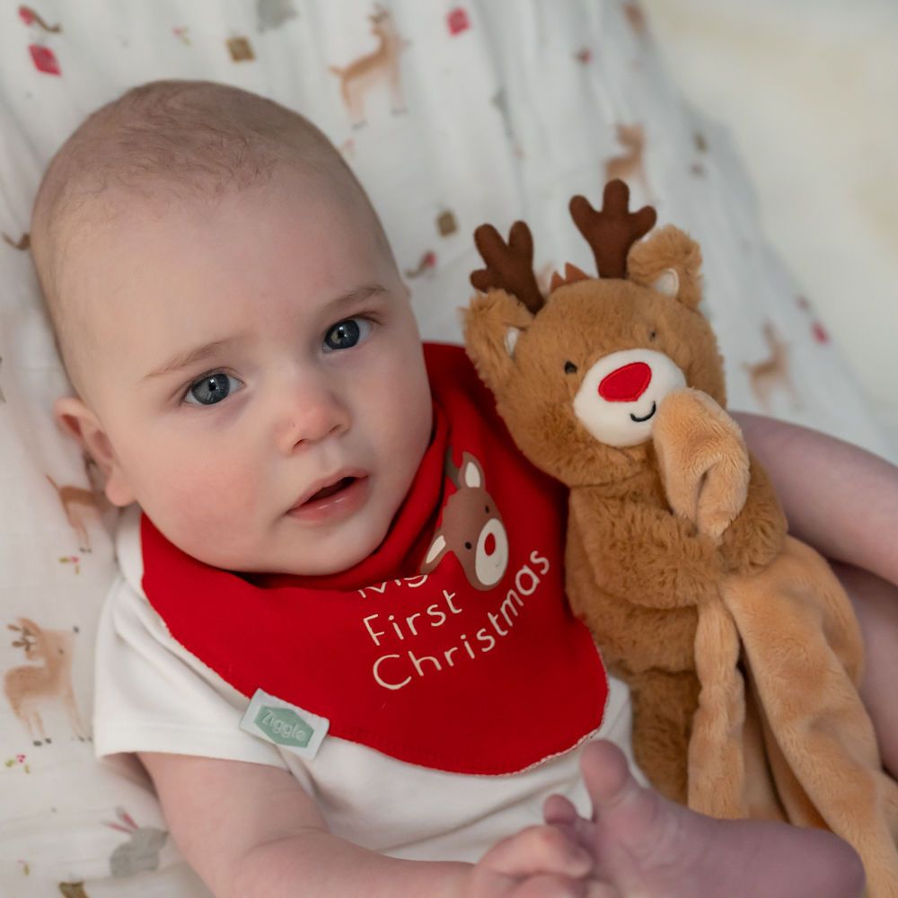 Ziggle Baby Reindeer Christmas Comforter Blanket