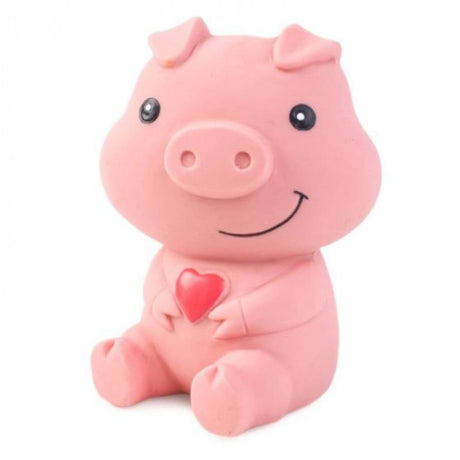 Zoon 12cm Latex Squeaky Piggie Dog Toy - Old Railway Line Garden Centre
