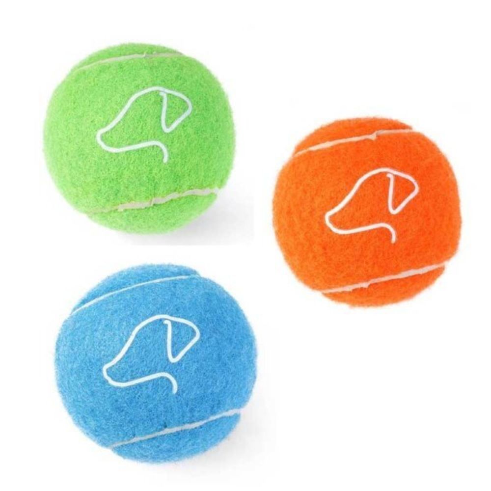Zoon 6.5cm Squeaky Pooch Tennis Balls - 3 Pack