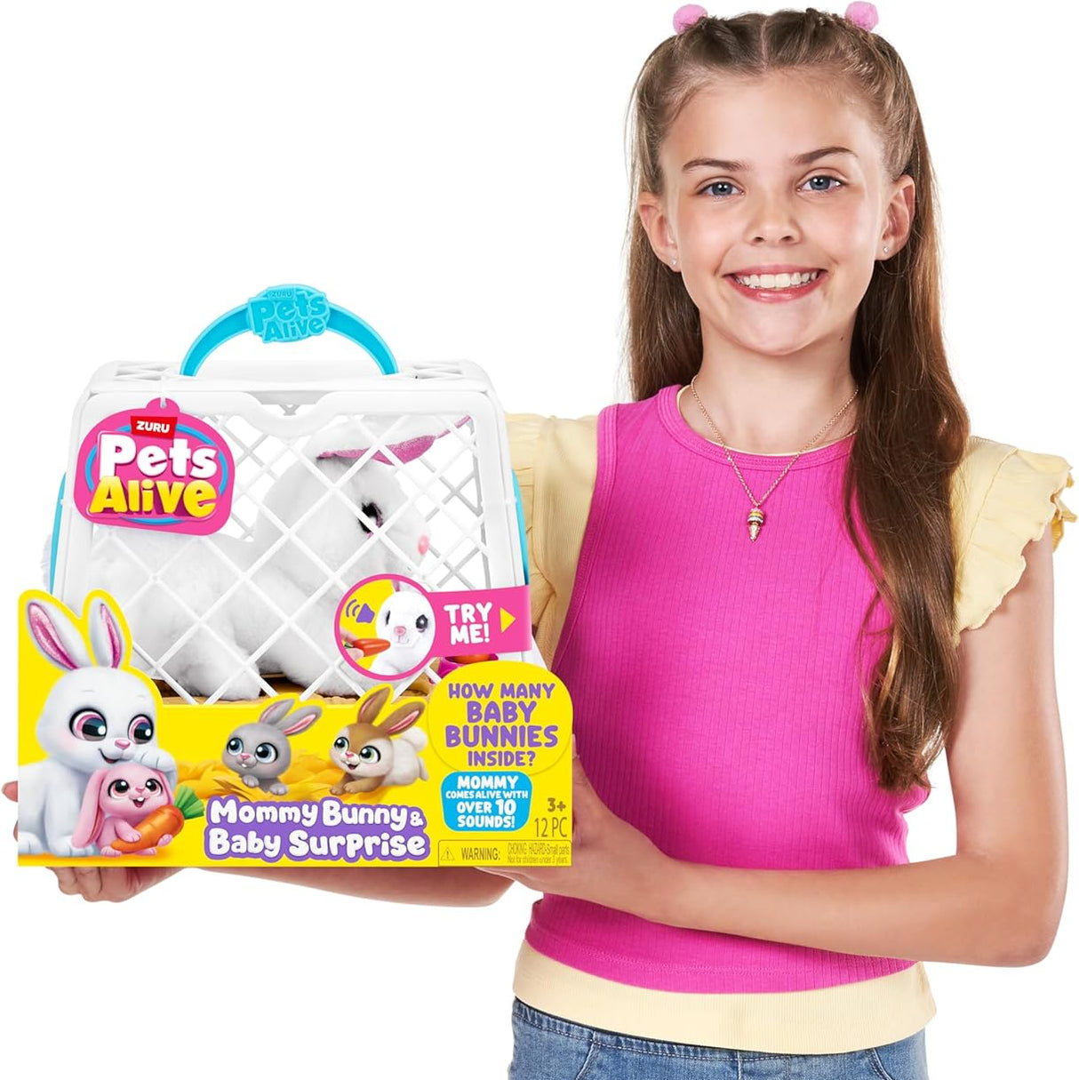 Zuru Pets Alive Mommy Bunny & Baby Surprise Toy Pet