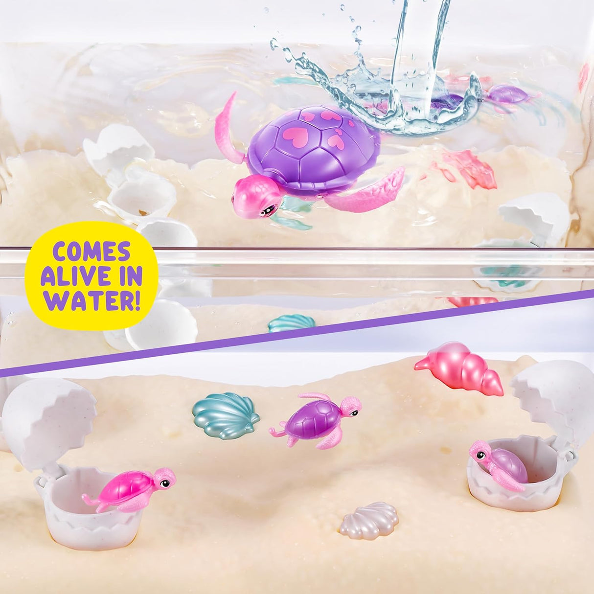 Zuru Pets Alive Mommy Turtle & Baby Surprise Toy Pet