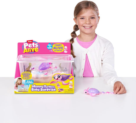 Zuru Pets Alive Mommy Turtle & Baby Surprise Toy Pet