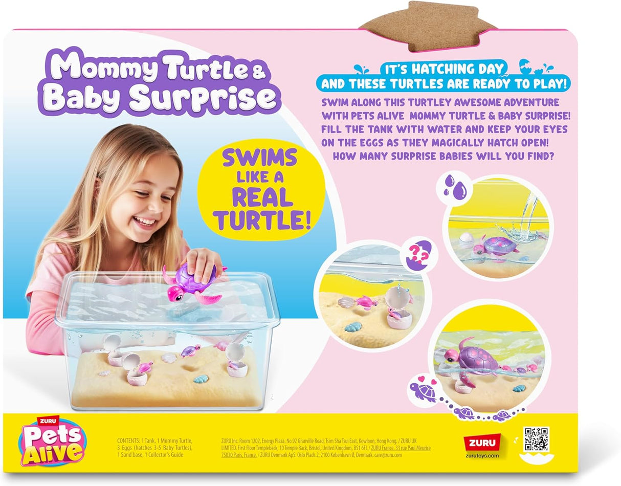 Zuru Pets Alive Mommy Turtle & Baby Surprise Toy Pet