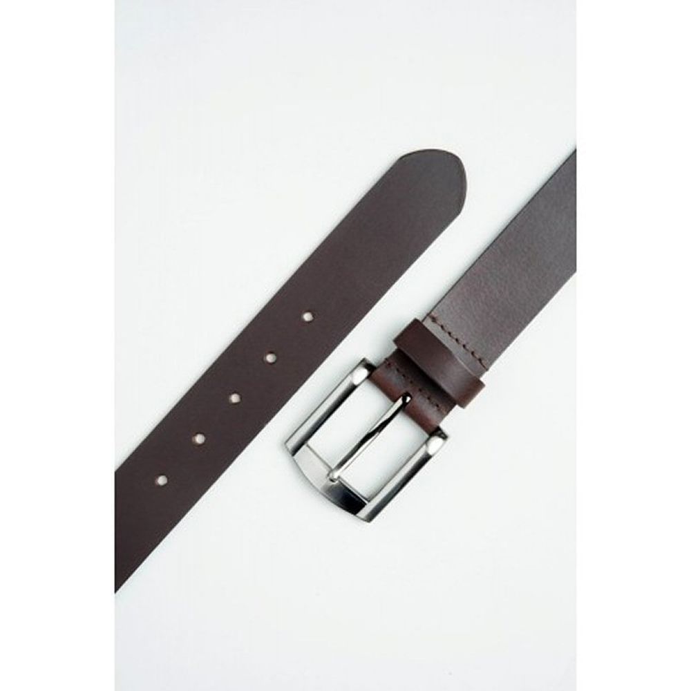 Charles Smith 40mm Leather Belt w/ Gun Metal Buckle - Brown