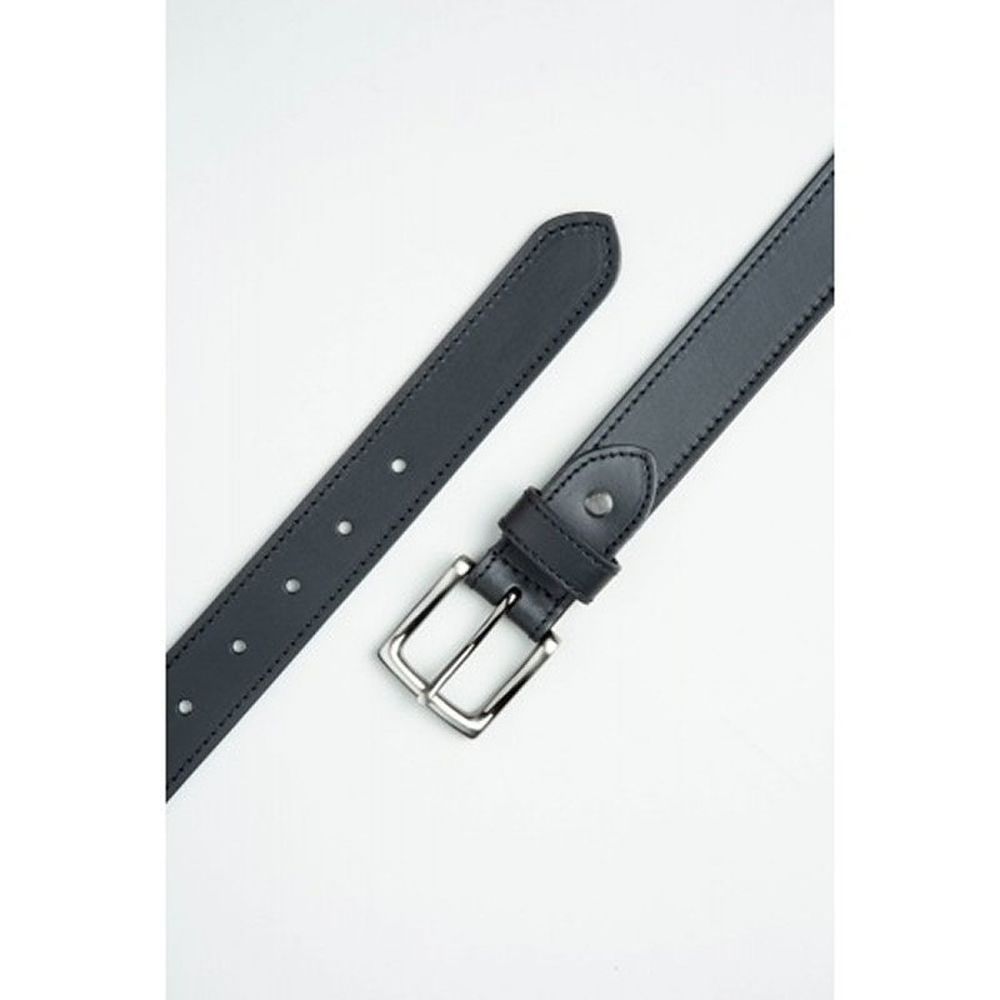 Charles Smith 30mm Stitched Leather Belt - Black
