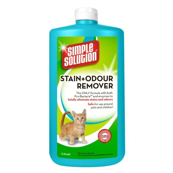 Simple Solution 1 Litre Stain & Odour Remover for Cats