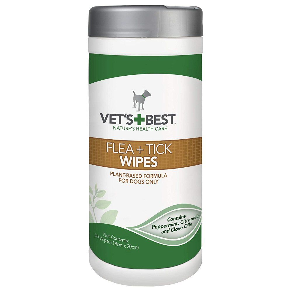 Vet's Best Flea & Tick Wipes for Dogs - 50 Wipes