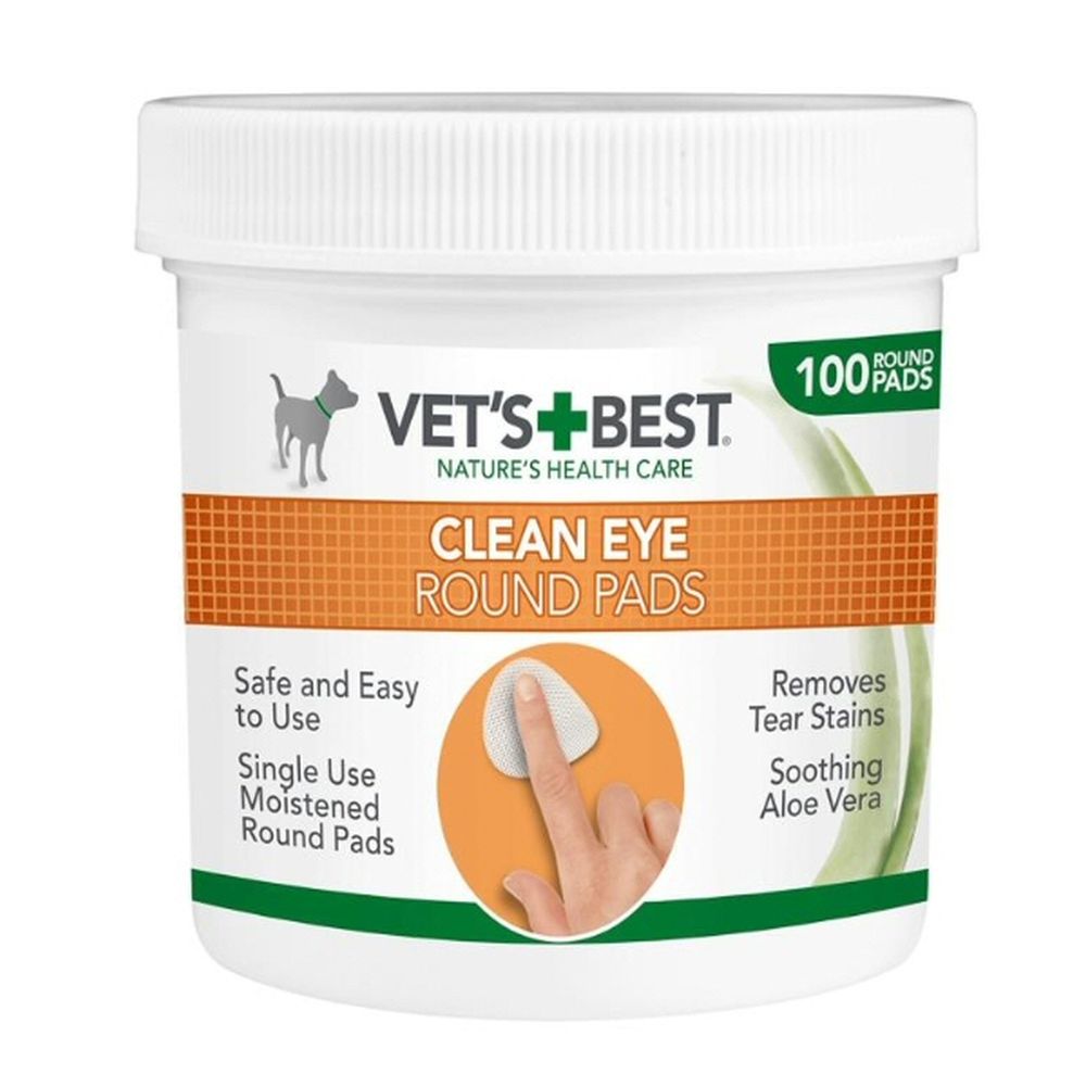 Vet's Best Clean Eye Round Pads for Dogs - 100 Pads