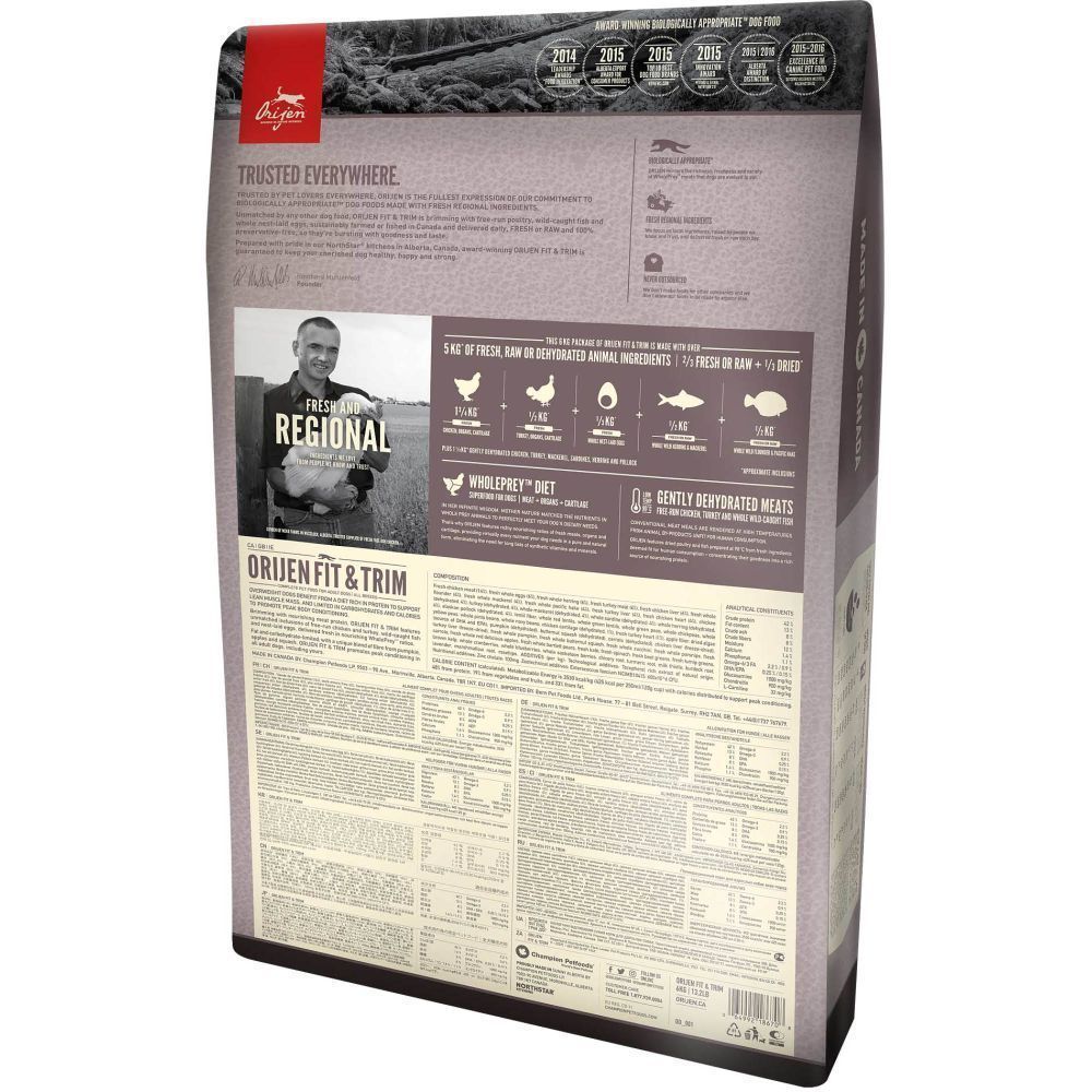 Orijen 2kg Fit & Trim Premium Dry Dog Food