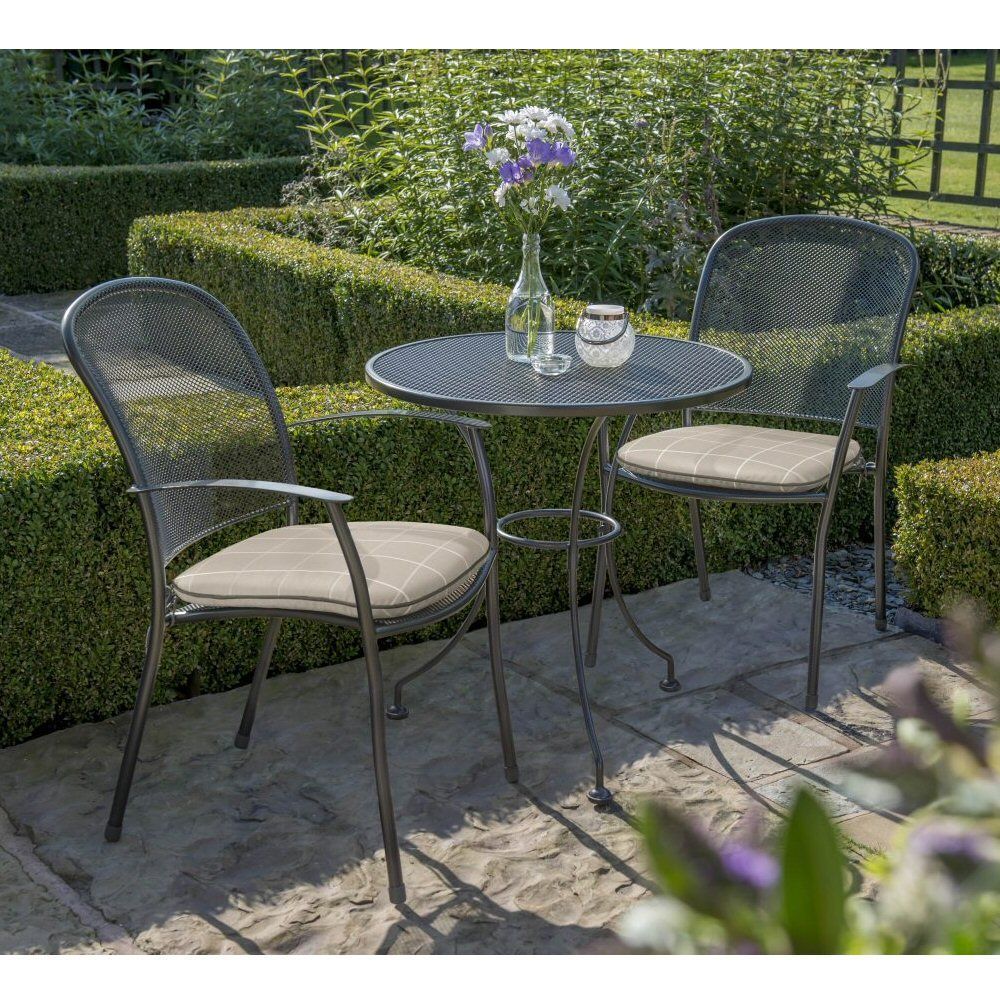 Kettler Caredo 2-Seater Metal Bistro Set - Stone