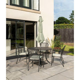 Kettler Caredo 4-Seater Metal Dining Set - Sage