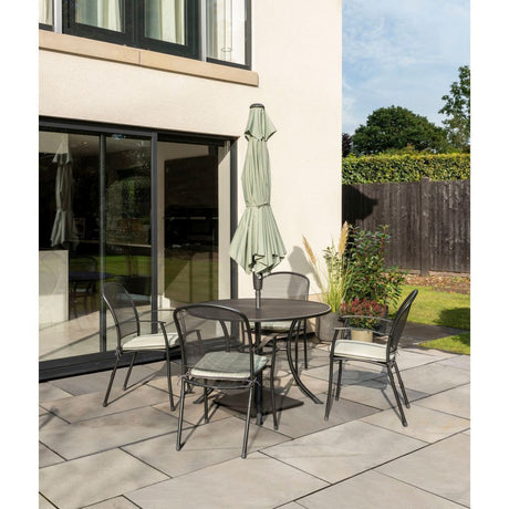 Kettler Caredo 4-Seater Metal Dining Set - Sage