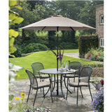 Kettler Caredo 4-Seater Metal Dining Set - Stone