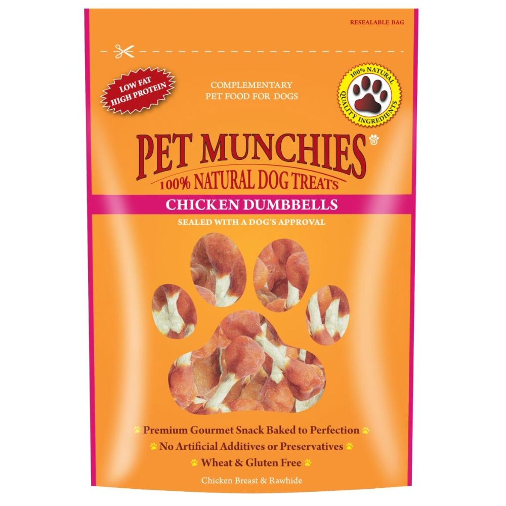 Pet Munchies 80g Chicken Dumbbells Dog Treats