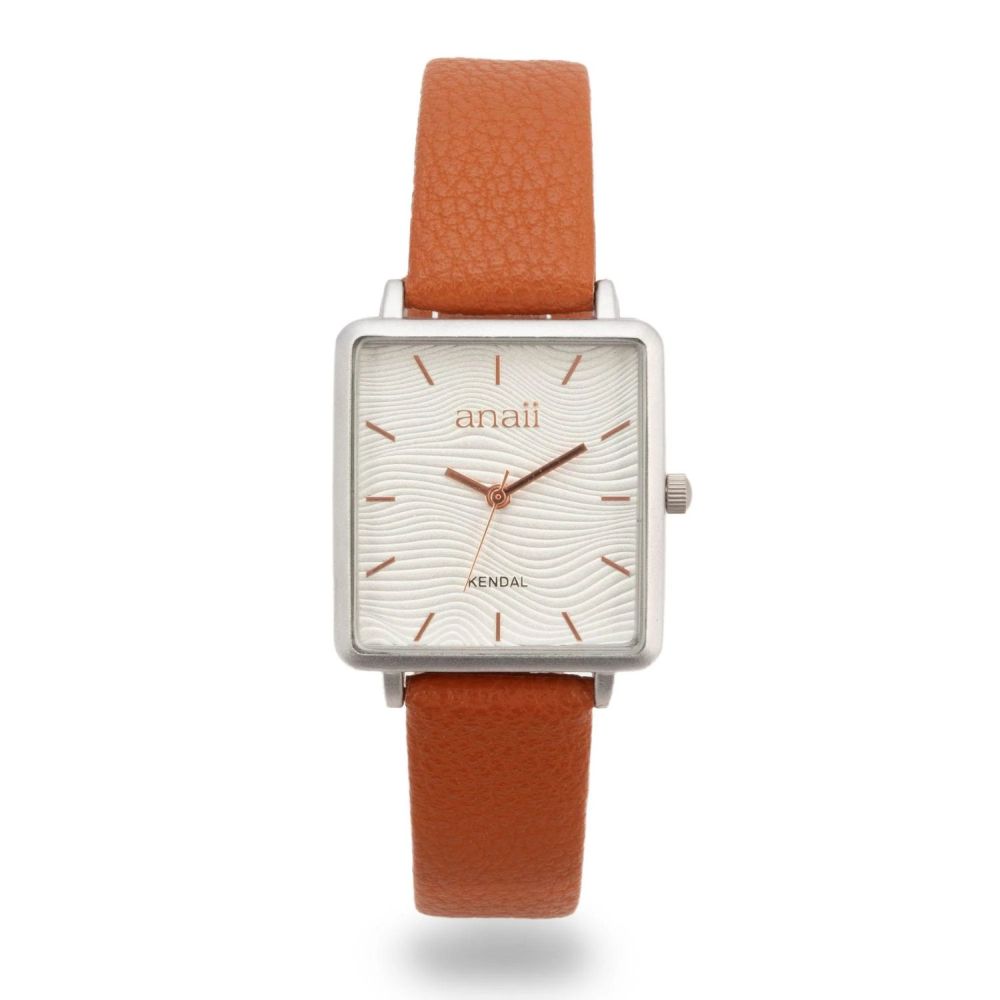 Icon Anaii 'Kendal' Watch with Orange Strap