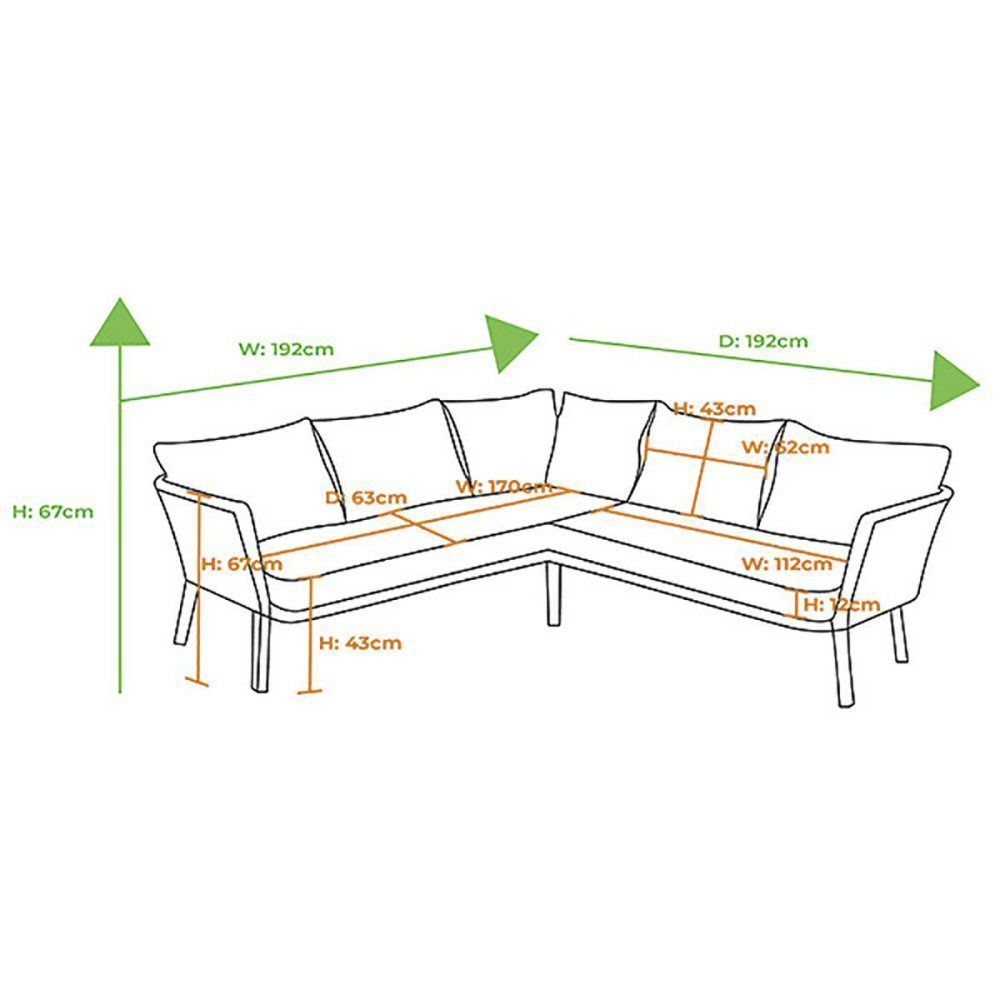 Hartman Sanza 5-Seater Square Corner Casual Dining Set