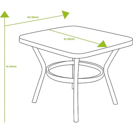 Hartman Sanza 5-Seater Square Corner Casual Dining Set