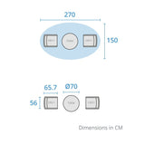 Kettler Savita 2-Seater Bistro Set - Sage