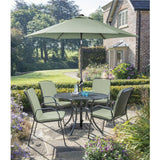 Kettler Savita 4-Seater Round Garden Furniture Dining Suite - Sage