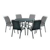 Kettler Savita 6-Seater Round Garden Furniture Dining Suite - Slate