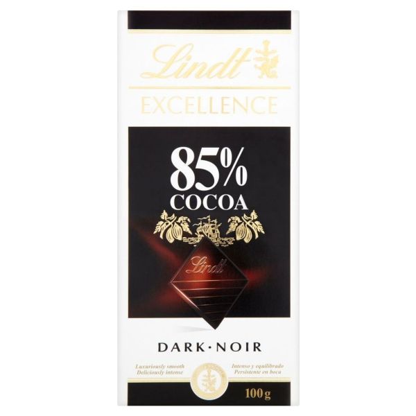 Lindt 100g Excellence 85% Cocoa Dark Chocolate Bar