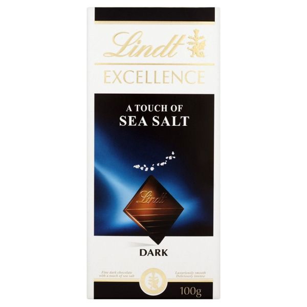Lindt Excellence 100g A Touch Of Sea Salt Dark Chocolate Bar