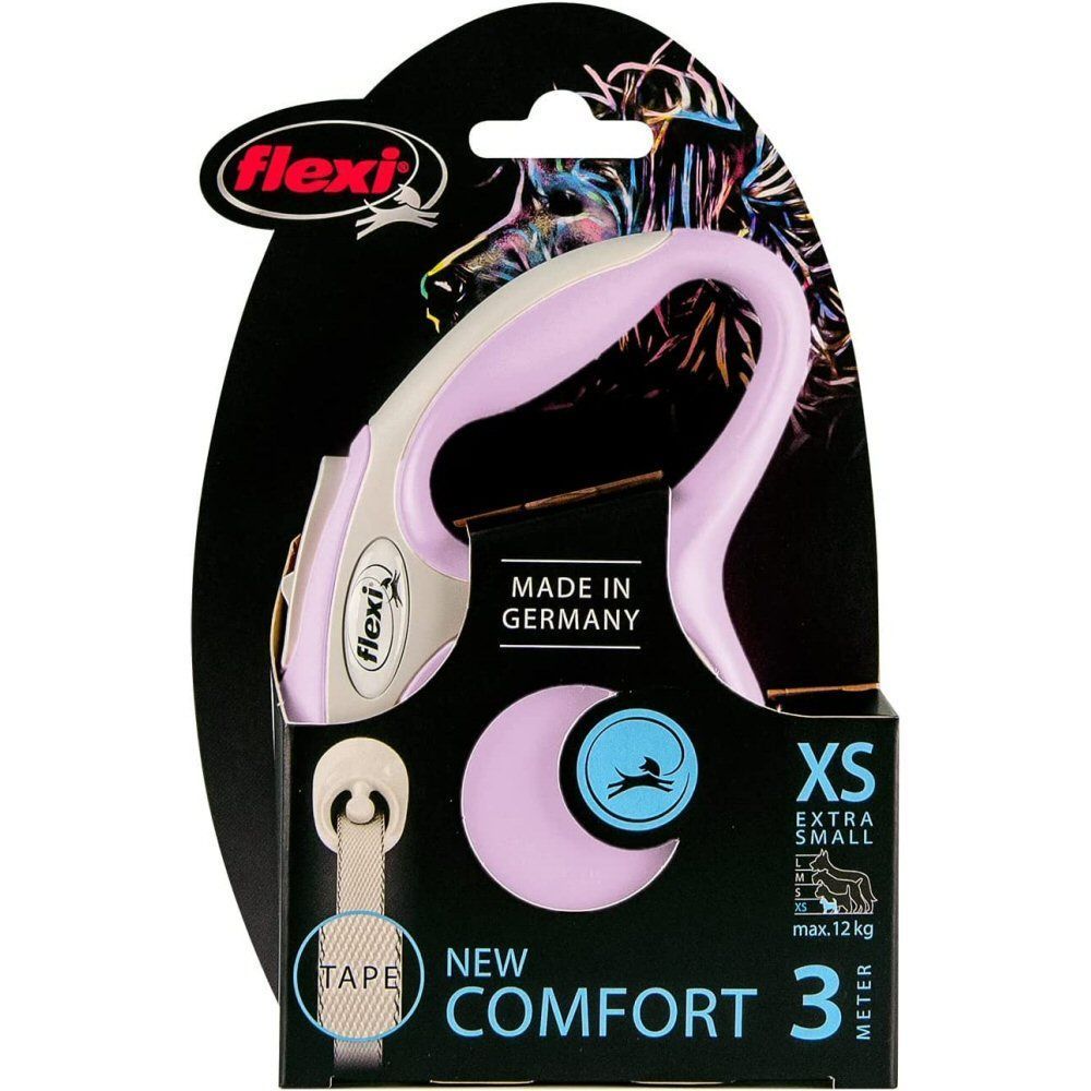 Flexi Rose New Comfort Tape Retractable Dog Lead