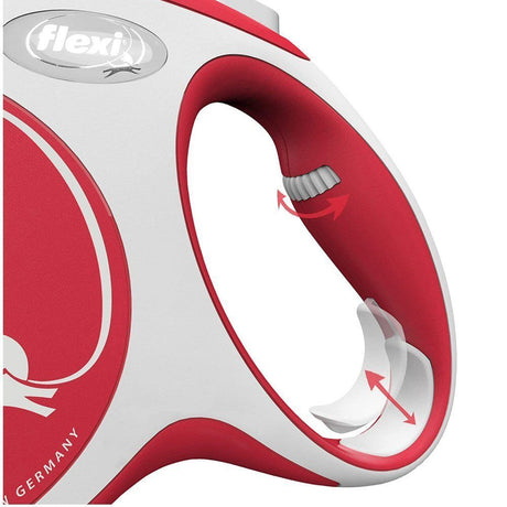 Flexi Red New Comfort Tape Retractable Dog Lead