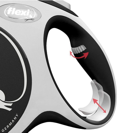 Flexi Black New Comfort Tape Retractable Dog Lead