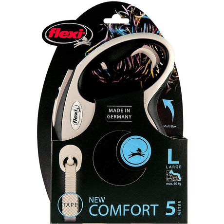 Flexi Black New Comfort Tape Retractable Dog Lead