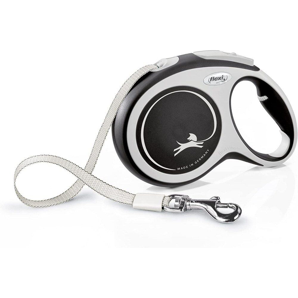 Flexi 8m Large Black New Comfort Tape Retractable Dog Lead