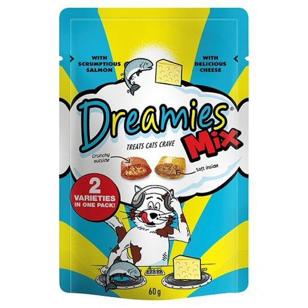 Dreamies 60g Dreamies Cat Crave Treat with Scrumptious Salmon & Delici