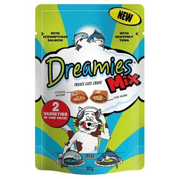 Dreamies 60g Dreamies Cat Crave Treat with Scrumptious Salmon & Heaven