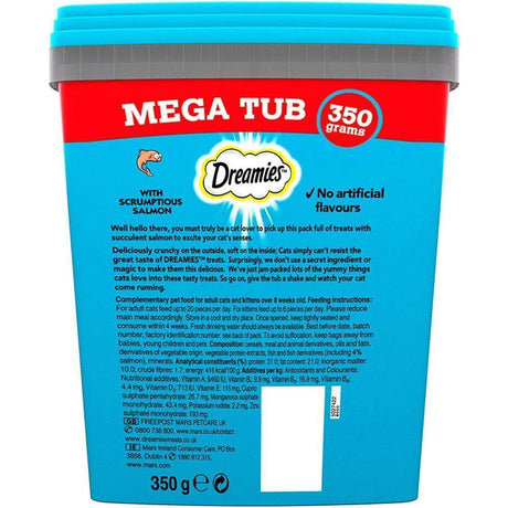 Dreamies 350g Salmon Mega Tub Cat Treats