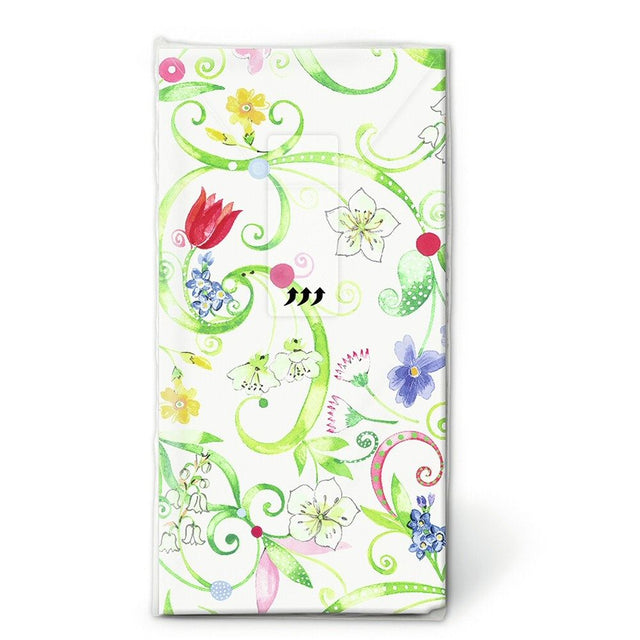 N.J Products Floral Pattern Hanky (Pack of 10)
